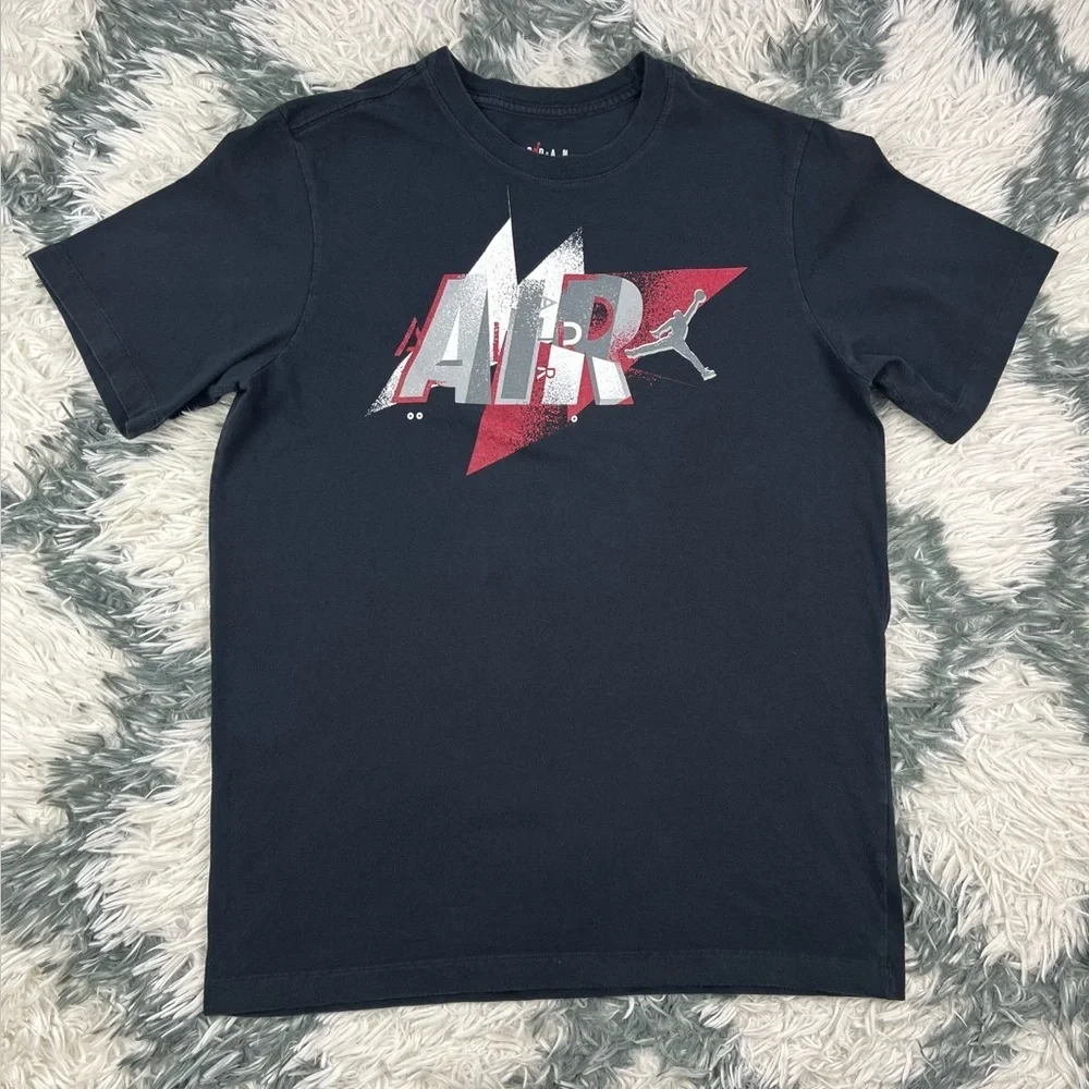 Jordan Men’s Black Graphic T-shirt Size Medium 363277-00A